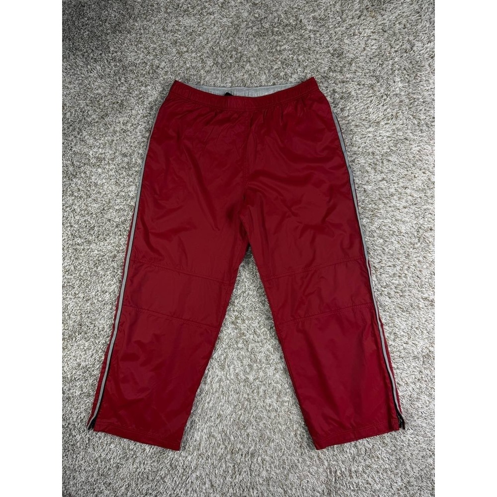 Vintage Y2K Old Navy Wide Leg Nylon Track Pants Streetwear Side Stripe Size L